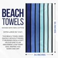 thumbnail image 4 of Superior Faded Stripes Cotton Absorbent Oversized Beach Towel, Blue, 4 of 8