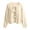 Beige, variant on KICILVS Bow Tie Front Cardigan Women Long Sleeve Soft Knit Cropped Fit Sweater Elastic Cuffs Winter Bolero Top