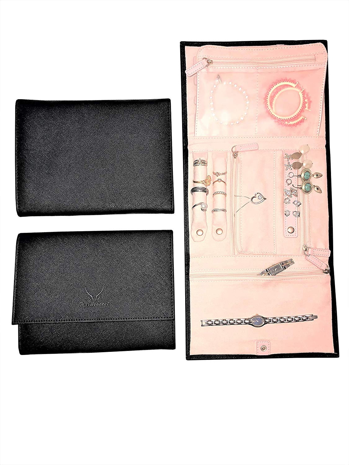 Travel Jewelry Organizer Case Jewelry Roll Storage Comes with a