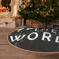thumbnail image 6 of Daiia Travel The World1 Drawing Merry Christmas Tree Skirt , Xmas Large Lace-up Tree Skirt, Santa Snowflakes Rustic Home Decorations New Year Party Farmhouse Decor-30", 6 of 7