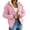 Pink, variant on qolati Womens Fleece Lined Jackets Winter Coats for Women Fashion Zip Up Hoodies Sweatshirts Warm Sherpa Cardigan Outwear Jacket
