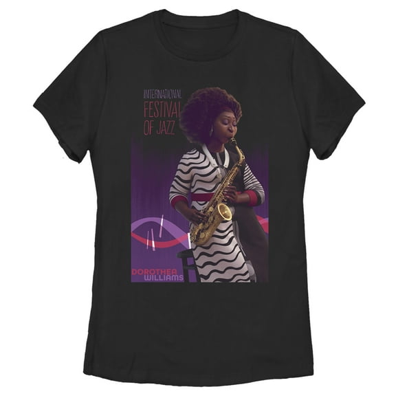 Women's Soul Dorothea on Saxophone  Graphic Tee Black Medium