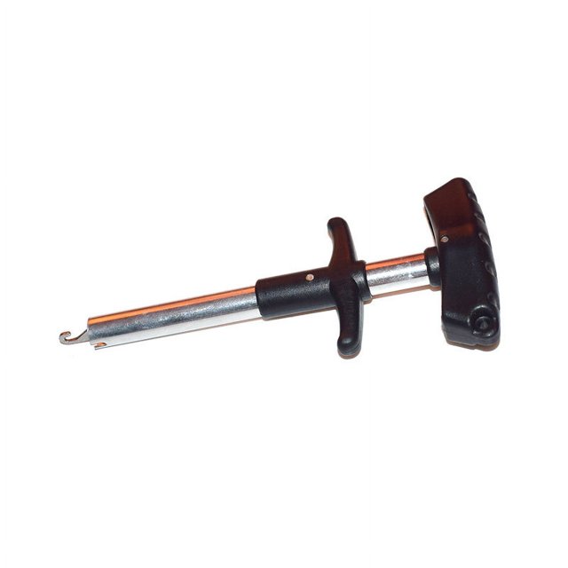 Recolector de anzuelos de aleación de aluminio, equipo de pesca, recolector de anzuelos portátil, recolector de anzuelos tipo T, separador de anzuelos de garganta profunda para pesca