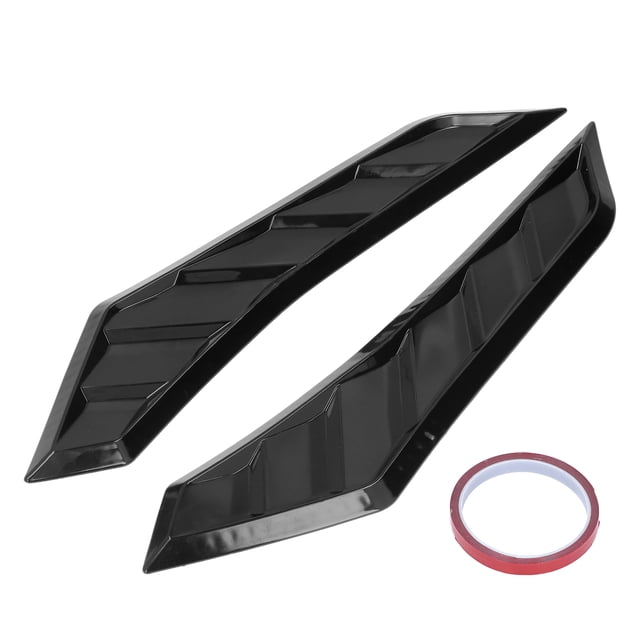 Front Bonnet Vent,2 Pcs Gloss Black Hood Vent Trim Hood Vent Decor Smart Functionality