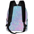 thumbnail image 3 of Lsque Fantasy Gradient Pattern Backpack – School Travel Canvas Daypack with Ergonomic Padded Straps, Multiple Compartments & Leather Handle, 3 of 5