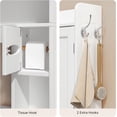 thumbnail image 4 of Ahomly Over The Toilet Storage Cabinet, 32.3" W x 70.3" H Over Toilet Bathroom Organizer with Doors, Adjustable Shelves, Toilet Paper Holder, 2 Side Hooks, Space-Saver for Bathroom, Laundry, White, 4 of 9
