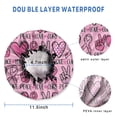 thumbnail image 3 of Shower Caps,Pink Breast Cancer and Love Waterproof Shower Cap for Women 4 Pieces,Double Reusable Hair Cover for Shower PEVA Elastic Stretch Hem, 3 of 7