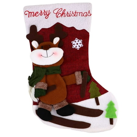 

1PC Hanging Candy Bag Sock Design Christmas Gift Pouch Party Pendant (Elk)