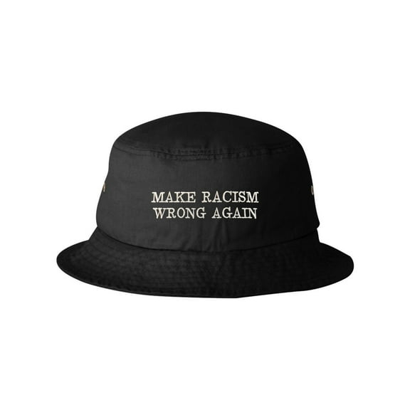 Adult Make Racism Wrong Again Embroidered Bucket Cap Dad Hat