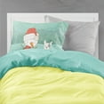 thumbnail image 2 of Black and White Terrier Snowman Christmas Fabric Standard Pillowcase, 2 of 2