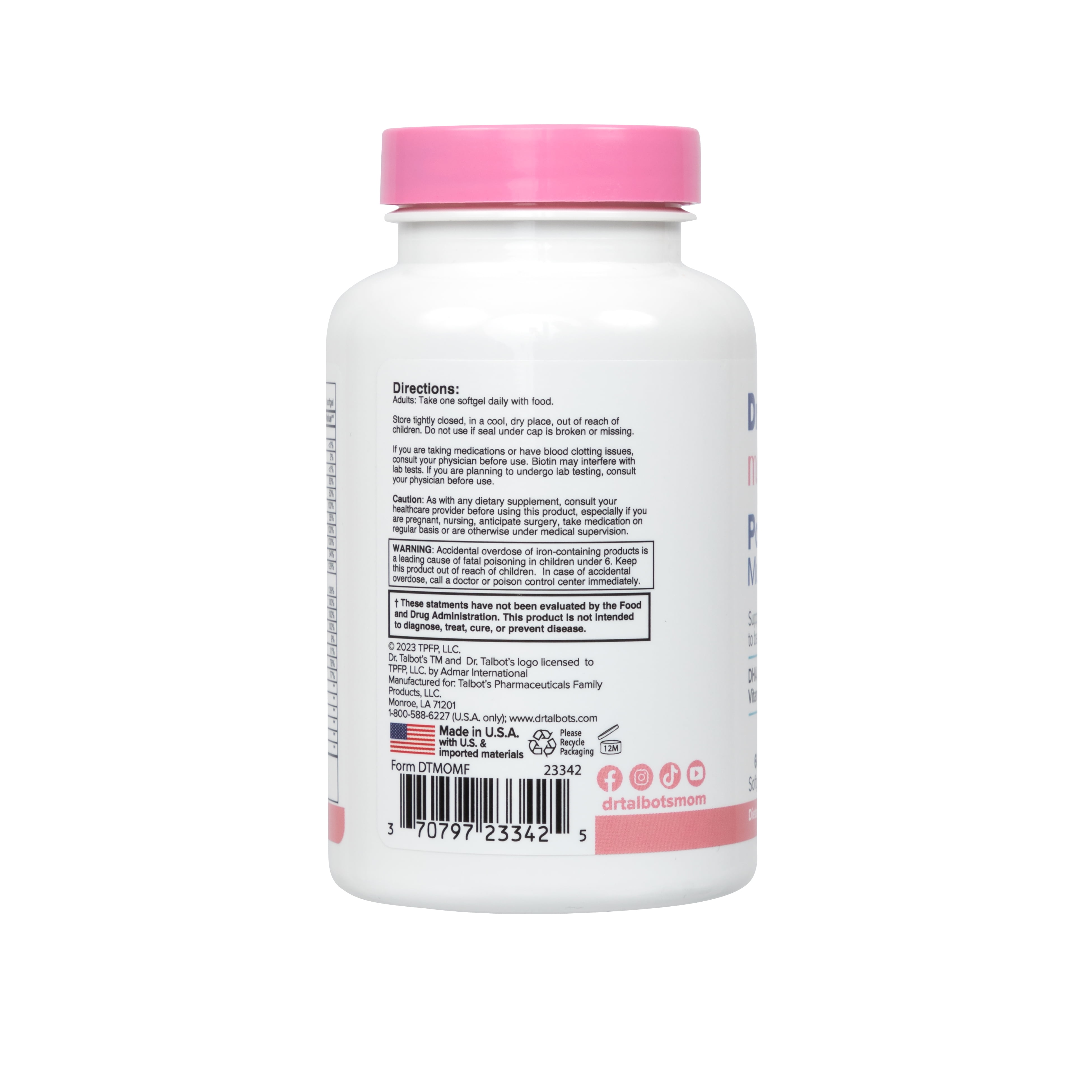 Dr. Talbot's Mom Postnatal Multi-Vitamin, 60 Day Supply