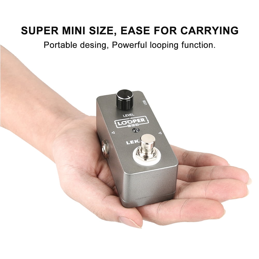 LEKATO Looper Guitar Effect Pedal Looper Guitar Pedal 5 Min Unlimited Overdubs Loop Pedal 300s Single Loop Recording Mini Pedal