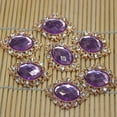 thumbnail image 3 of 10 Pcs Boutons en Alliage Perle Cristal Strass Strass, 30x25mm, 3 of 8