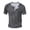Noir, variante sur Chemise Habillée pour Hommes, T-Shirt Henley à Manches Courtes pour Hommes, Couleur Unie, Col Boutonné, Classique, Été