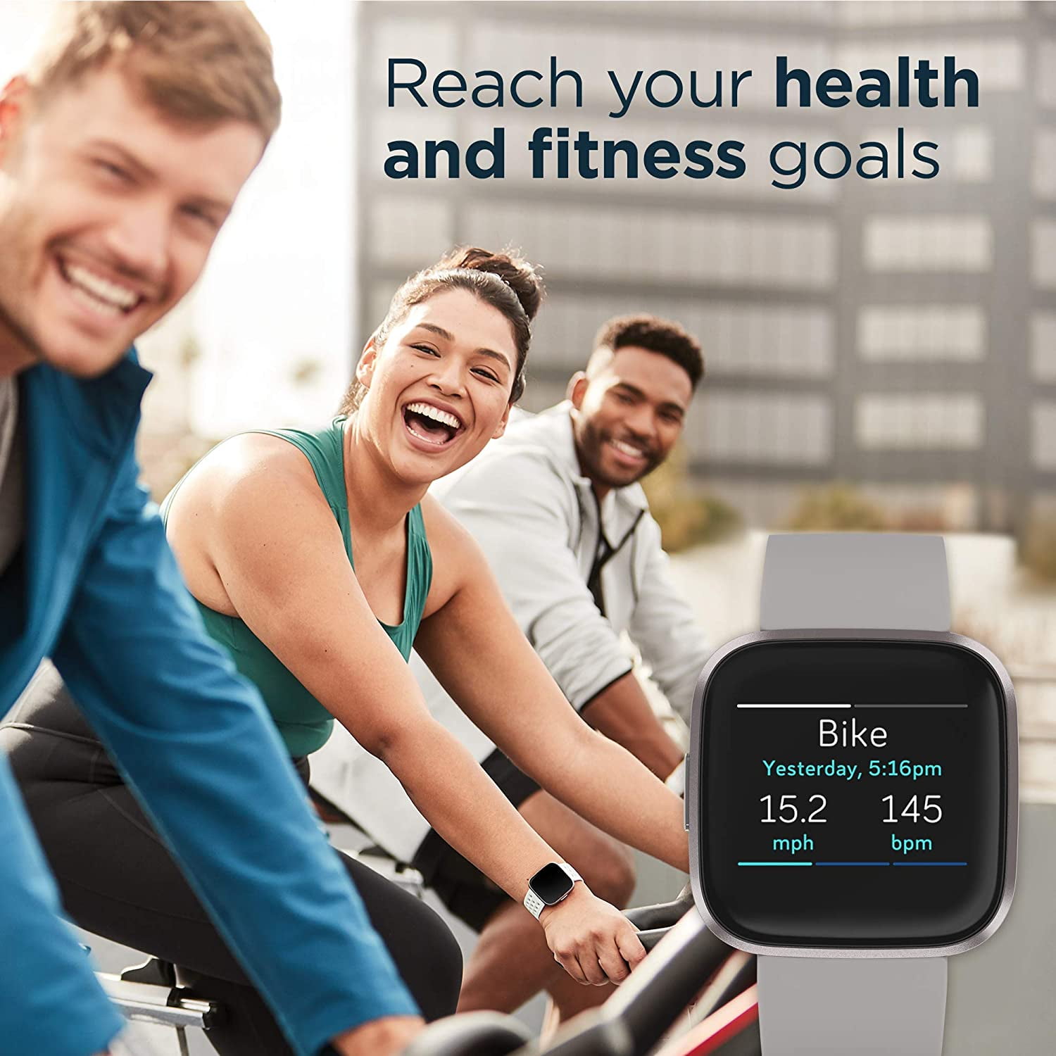 Restored Fitbit Versa 2 Health & Fitness Smartwatch Stone / Mist Gray Aluminum (Refurbished)