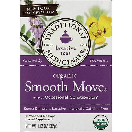 TRADITIONAL MEDICINALS Smooth Move organique laxatif thé, 1,13 oz, (Pack de 6)