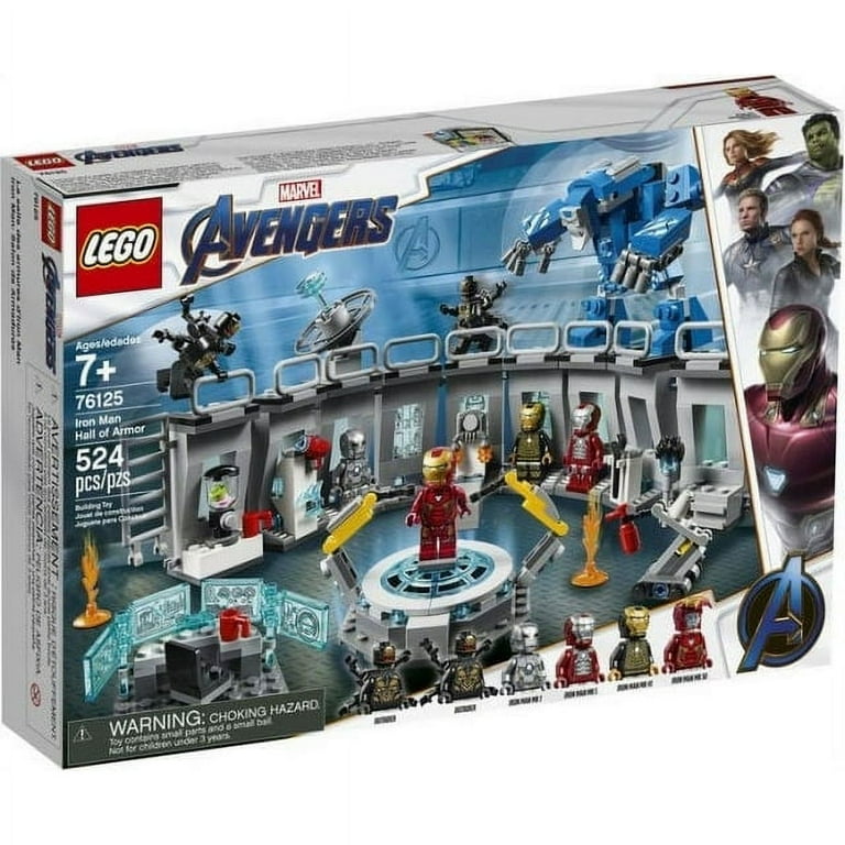 LEGO Marvel Avengers Iron Man Hall of Armor 76125 Building Kit Marvel Tony Stark Iron Man Minifigures 524 Pieces
