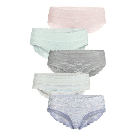 Jessica Simpson Women’s Lace Hipster Panties, 5-Pack