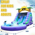 thumbnail image 3 of Relunch 26X12X14FT Commercial Inflatable Double Water Slide for Kids & Adults, PVC Inflatable Water Park with Climbing Wall & Blower, Giant Blow Up Water Slide Backyard Outdoor, 3 of 13