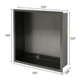 thumbnail image 6 of Logmey Bathroom Shower Niche 12"x12" Stainless Steel Bathroom Niche Single Shelf for Bathroom Storage,Matte Black, 6 of 9
