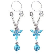 1 Pair Non Pierced Clip On Fake Nipple Ring Body Jewelry Shield Butterfly Piercing Adjustable Size