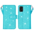 thumbnail image 2 of Samsung Galaxy S20 Ultra Case Wallet Flip Holster Pouch Cover [Kickstand] for Girls Women Case for Samsung Galaxy S20 Ultra - Glitter Teal, 2 of 5
