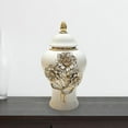 thumbnail image 6 of TISHITA Ceramic Flower Vase Porcelain Ginger Jar Gifts Ornament Display Glaze Decorative Temple Jar Organizer for Living Room Wedding, 6 of 8