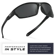 Polarized Wrap Around Sports Sunglasses for Men Women Driving Fishing Running Cycling Sun Glasses