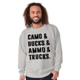 thumbnail image 5 of Camo Bucks Trucks Cute Hunter Son Men's Crewneck Sweatshirt Brisco Brands S, 5 of 6