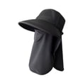 thumbnail image 4 of Sombrero para el sol con visera de verano, protección solar, para senderismo, camping, ciclismo, playa al aire libre. Negro, 4 of 9