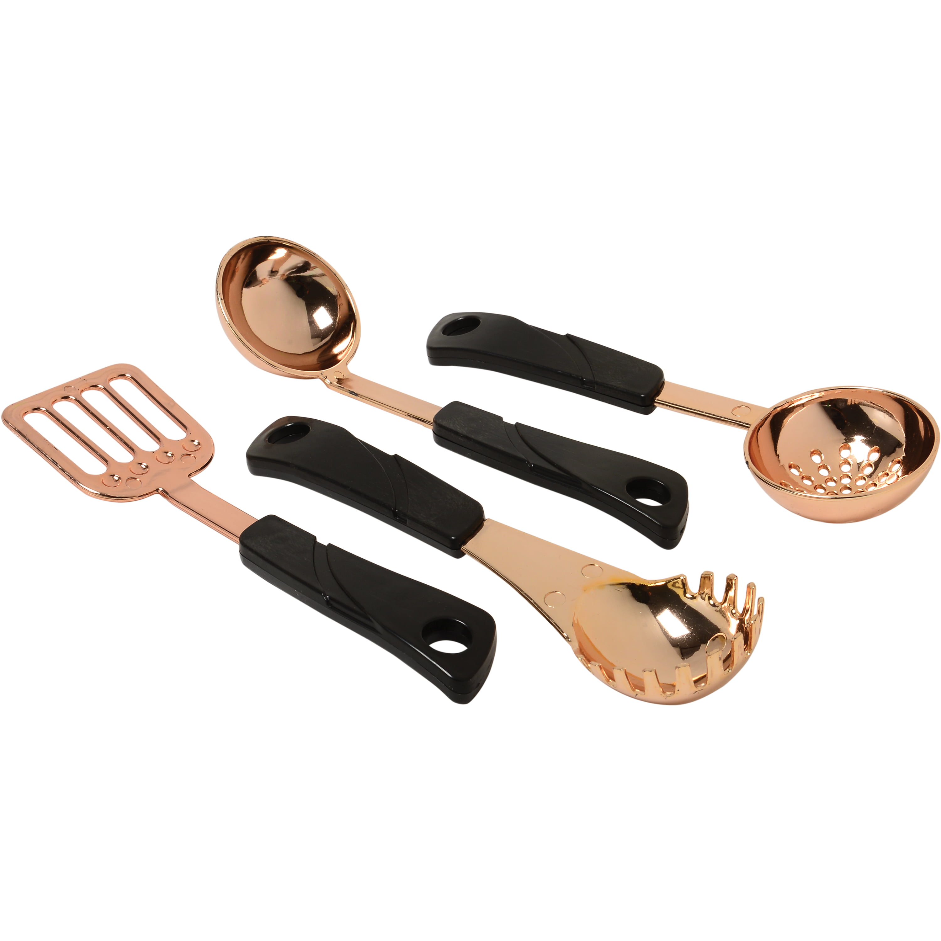 CP Toys 13 Piece Plastic Copper Look Cookware Set for Pretend Kitchen Play  for Ages 3 Years and Up