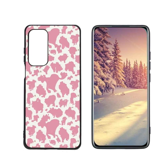 Retro-Cowgirl-cow-print-1 Phone Case, Degined for Motorola MOTO Edge 2021 Case Men Women, Flexible Silicone Shockproof Case for Motorola MOTO Edge 2021