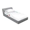 thumbnail image 2 of Ambesonne Black White Fitted Sheet & Pillow Sham Set, Woods Bullfinches, Twin, Pale Grey White, 2 of 2