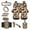 Fashion Cow Print, variant on Renewold Car Seat Cover Full Set 14 Pack, with Steering Wheel Seat Belt Rear View Mirror Center Console Trash Can Coaster Gear Shift Knob Cover Set Universal Fit Most Vehicles, Fashion Cow Print
