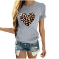 thumbnail image 2 of SOOMLON Valentine's Day Shirts for Women Lover Valentines Gift Comfy Short Sleeve Round Neck Tops Funny Love Heart Graphic Tee Shirts Fashion Holiday Clothes 2025 Gray S, 2 of 5