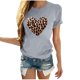thumbnail image 1 of Camisetas de Manga Corta para Mujeres, Camiseta de Cuello Redondo Impresa de Moda, Primavera Y Verano Casual, 1 of 9