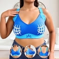 thumbnail image 4 of Xdegoge Sports Bras for Women Plus Size Full Coverage High Support Bra Seamless Liftup Athletic Brassiere Daily Cozy Adjustable Straps Underwear for Yoga, Running, 4 of 5