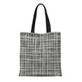 thumbnail image 1 of NUDECOR Canvas Bag Resuable Tote Grocery Shopping Bags Check Abstract Halftone Grid Pattern Modern Pop Black Charcoal Creative Tote Bag, 1 of 1