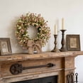 thumbnail image 5 of Berry Wreath with Hessian Bow - Artificial Flower Door Decor for Front Entryway Wall, Farmhouse Rustic Style, Fully Assembled, Easy Hanging Multiple, 5 of 8