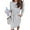 A-Lightgray, variant on UVN Fall Dresses for Women Striped T Shirt Dress Casual Midi Dress Long Sleeve Sundress with Pockets