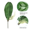 thumbnail image 4 of Uxcell 6.7 inch Faux Orchid Leaves Real Touch 5 Petals Artificial Phalaenopsis Leaf Green Plant Stem 2 Pack Green, 4 of 6