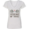 thumbnail image 3 of Inktastic Grandma of Twins for Grandmother Women's V-Neck T-Shirt, 3 of 5