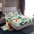 thumbnail image 1 of YST Ensemble de Draps de Lit Simple à Feuilles Vertes d'Eucalyptus, Ensemble de Literie à Feuilles de Plantes Botaniques pour Enfants Adultes, Draps Colorés Dragonfly Style Rustique Campagnard Ensemble de Draps-Housses 3 Pcs, 1 of 6
