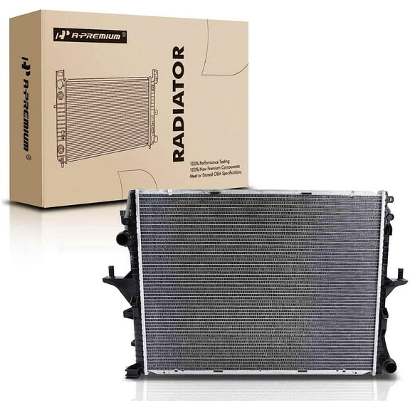A-Premium Engine Coolant Radiator Assembly Compatible with Audi Q7 2007 2008 2009 2010 V8 4.2L, Manual Transmission, Replace# 13036, 7L6121253K
