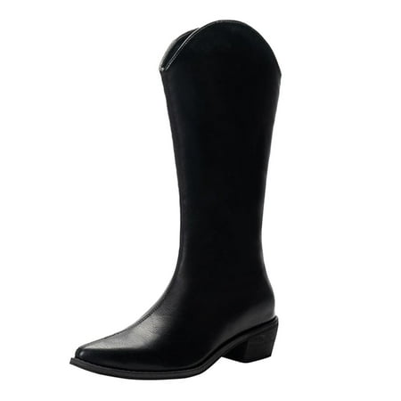 

Dyfzdhu Winter Thermal Retro Thigh Color Heels Women s High Breathable Shoes Zipper Fashion Boots women s boots
