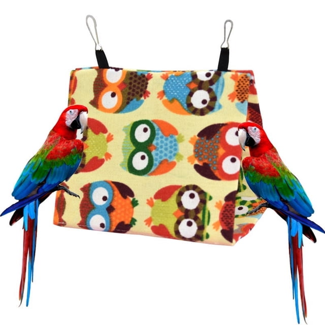 RV Cama de casa de nido de pájaro para mascotas, techo de hábitat de loro Bukit de loro gris 30*19*21cm