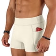 thumbnail image 5 of Men's High Waist Compression Athletic Shorts with Pockets, Breathable Tight Fit Gym Training 3 Inch Inseam Workout Bottoms for Running and Fitness, 5 of 6