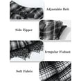 thumbnail image 6 of FEOYA Womens Goth Skirt Irregular punk Asymmetrical Skirt Ladies Plaid Pleated Y2K Skirt Grunge Layered Flowy Skirts A Line Mini Gothic Skirts M, 6 of 7