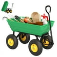 thumbnail image 1 of Outsunny Garden Dump Cart with Steel Frame, Green, 1 of 10