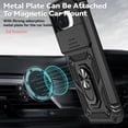 thumbnail image 3 of KOMI Phone Case for Google Pixel 9A Case with HD Screen Protector & Slide Camera Cover & Rotated Ring Kickstand, [Military-Grade] Phone Case for Google Pixel 9A, Black, 3 of 5